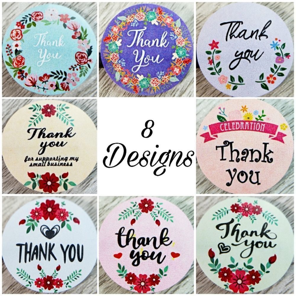 8/$20 100ct Thank You Stickers Round 1" Labels